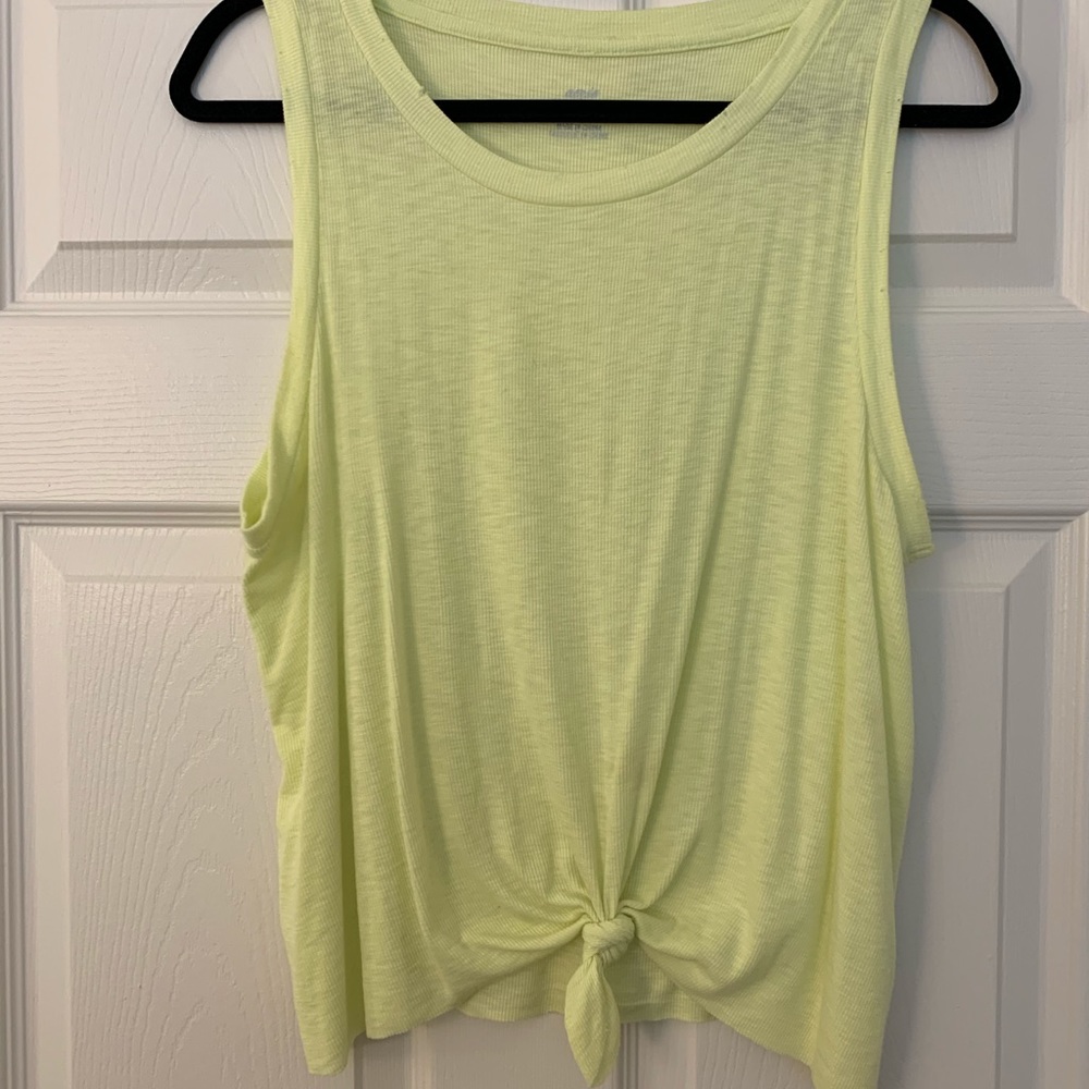 Aerie Ribbed Knotted Crop Tank Top